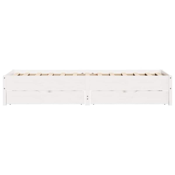 vidaXL Sengeramme uten madrass hvit 90x190 cm heltre furu