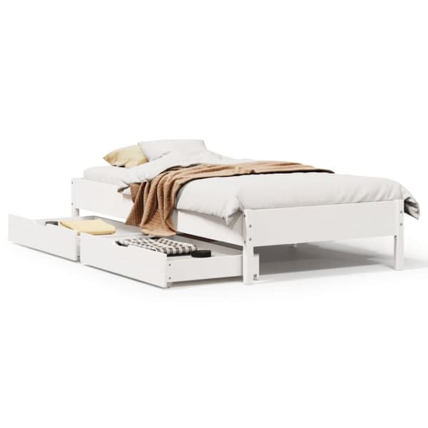 vidaXL Sengeramme uten madrass hvit 90x190 cm heltre furu