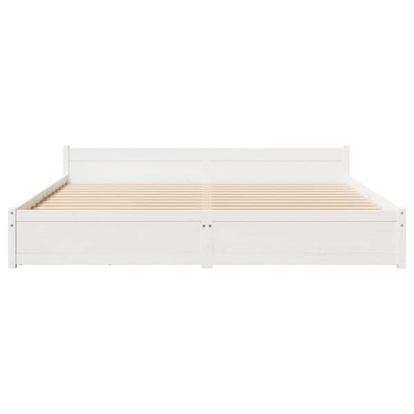vidaXL sengeramme uden madras 180x200 cm massivt fyrretræ hvid