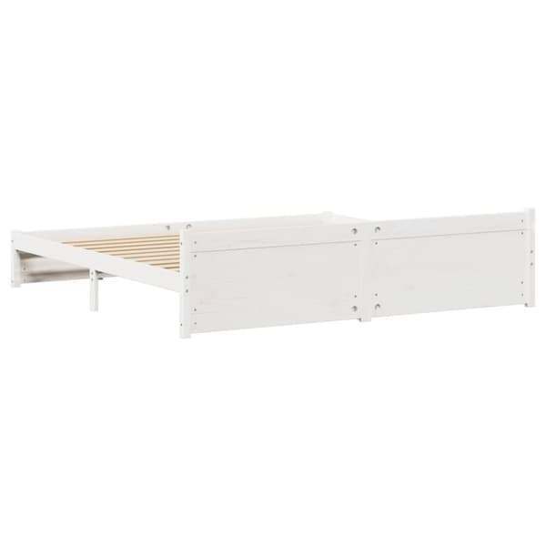 vidaXL sengeramme uden madras 180x200 cm massivt fyrretræ hvid