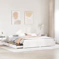 Miniatyrbillede 2 af 11: vidaXL sengeramme uden madras 180x200 cm massivt fyrretræ hvid