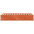 Miniatyrbilde 8 av 11: vidaXL Sengeramme uten madrass voksbrun 160x200 cm heltre furu