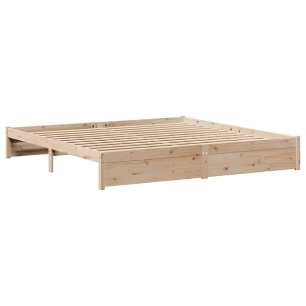 vidaXL Sänky ilman patjaa 200x200 cm täysi mänty