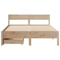 Miniatyrbilde 5 av 11: vidaXL Sengeramme uten madrass hvit 135x190 cm heltre furu