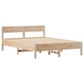 Miniatyrbilde 6 av 11: vidaXL Sengeramme uten madrass hvit 135x190 cm heltre furu
