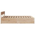 Miniatyrbilde 8 av 11: vidaXL Sengeramme uten madrass hvit 135x190 cm heltre furu