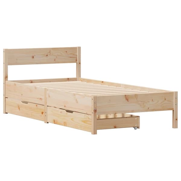 vidaXL Sengeramme uten madrass 90x200 cm heltre furu