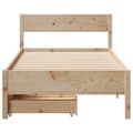 Miniatyrbilde 5 av 11: vidaXL Sengeramme uten madrass 90x200 cm heltre furu