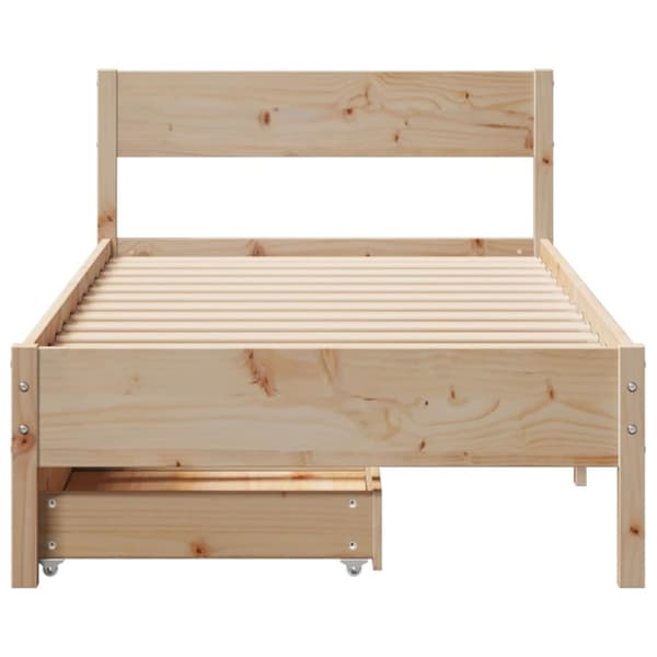 vidaXL Sengeramme uten madrass 90x200 cm heltre furu