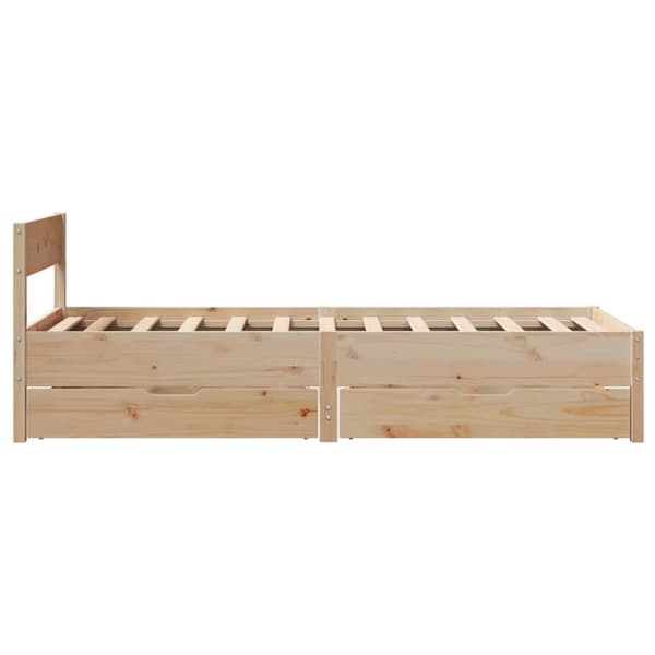 vidaXL Sengeramme uten madrass 90x200 cm heltre furu