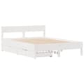 Miniatyrbilde 4 av 11: vidaXL Sengeramme uten madrass hvit 150x200 cm heltre furu