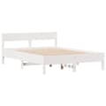 Miniatyrbilde 6 av 11: vidaXL Sengeramme uten madrass hvit 150x200 cm heltre furu