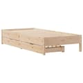 Miniatyrbilde 4 av 11: vidaXL Sengeramme uten madrass 100x200 cm heltre furu