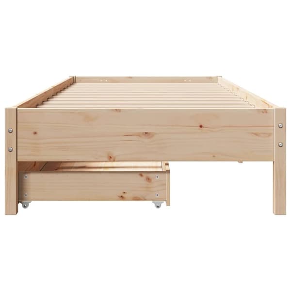 vidaXL Sengeramme uten madrass 100x200 cm heltre furu