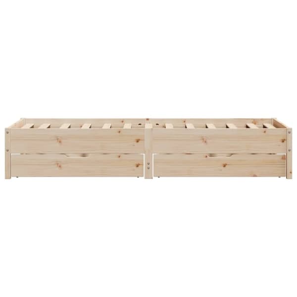 vidaXL Sengeramme uten madrass 100x200 cm heltre furu