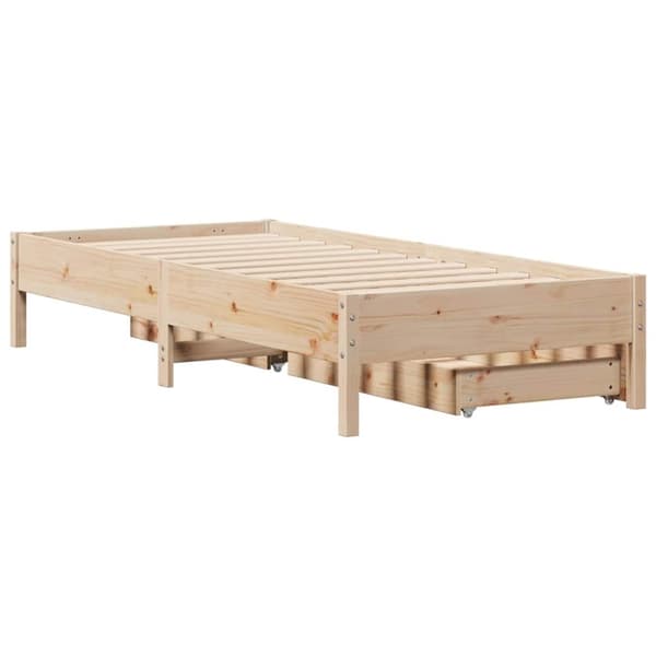 vidaXL Sengeramme uten madrass 100x200 cm heltre furu