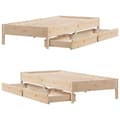 Miniatyrbilde 10 av 11: vidaXL Sengeramme uten madrass 100x200 cm heltre furu