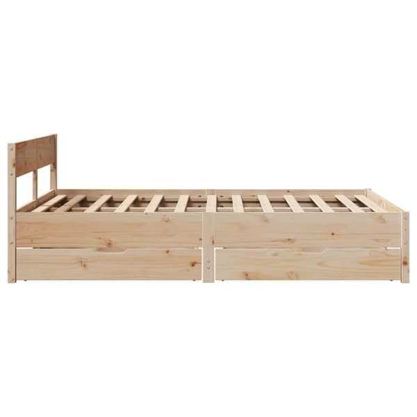 vidaXL Sängynrunko ilman patjaa 135x190 cm täysi mänty