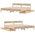 Pikkukuva 10 / 11: vidaXL Sängynrunko ilman patjaa 180x200 cm täysi mänty