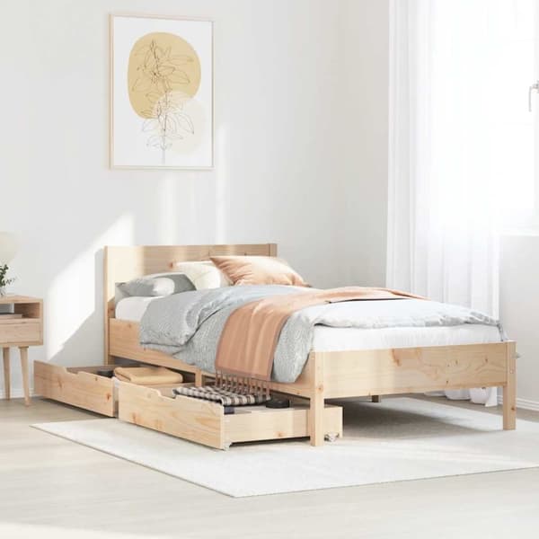 vidaXL sengeramme uden madras 90x200 cm massivt fyrretræ