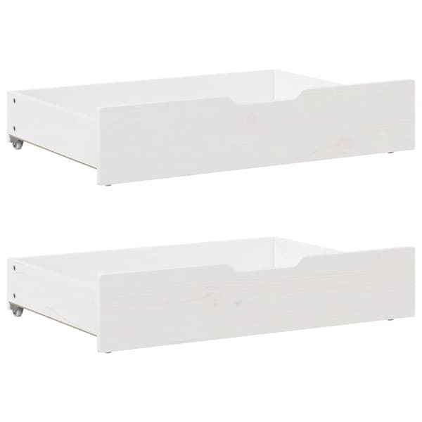 vidaXL sengeramme uden madras 140x190 cm massivt fyrretræ hvid