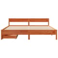 Miniatyrbilde 5 av 11: vidaXL Sengeramme uten madrass voksbrun 160x200 cm heltre furu