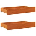 Miniatyrbilde 7 av 11: vidaXL Sengeramme uten madrass voksbrun 160x200 cm heltre furu