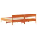Miniatyrbilde 9 av 11: vidaXL Sengeramme uten madrass voksbrun 160x200 cm heltre furu