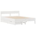 Miniatyrbilde 4 av 11: vidaXL Sengeramme uten madrass hvit 135x190 cm heltre furu