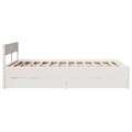 Miniatyrbilde 8 av 11: vidaXL Sengeramme uten madrass hvit 135x190 cm heltre furu