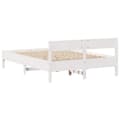 Miniatyrbilde 9 av 11: vidaXL Sengeramme uten madrass hvit 135x190 cm heltre furu