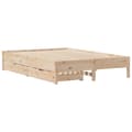 Miniatyrbilde 4 av 11: vidaXL Sengeramme uten madrass 140x200 cm heltre furu