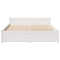 Miniatyrbilde 5 av 11: vidaXL Sengeramme uten madrass hvit 140x200 cm heltre furu