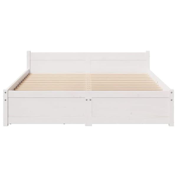 vidaXL Sengeramme uten madrass hvit 140x200 cm heltre furu
