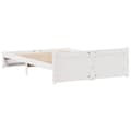 Miniatyrbilde 9 av 11: vidaXL Sengeramme uten madrass hvit 140x200 cm heltre furu