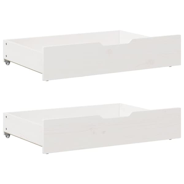 vidaXL sengeramme uden madras 140x190 cm massivt fyrretræ hvid