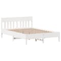 Miniatyrbillede 6 af 11: vidaXL sengeramme uden madras 150x200 cm massivt fyrretræ hvid