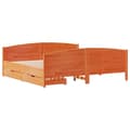 Miniatyrbilde 4 av 11: vidaXL Sengeramme uten madrass voksbrun 180x200 cm heltre furu