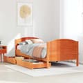 Miniatyrbilde 2 av 11: vidaXL Sengeramme uten madrass voksbrun 90x190 cm heltre furu
