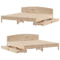 Miniatyrbilde 10 av 11: vidaXL Sengeramme uten madrass 180x200 cm heltre furu