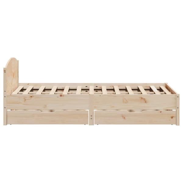 vidaXL Sengeramme uten madrass 120x190 cm heltre furu