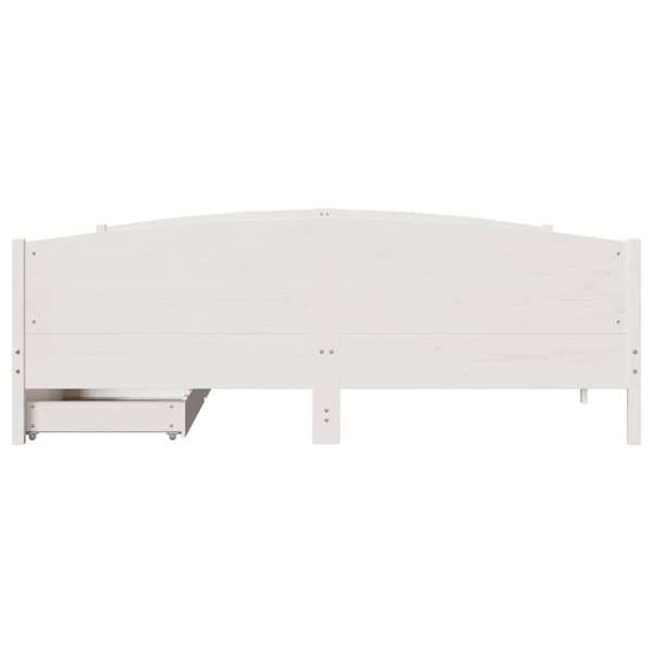 vidaXL Sengeramme uten madrass hvit 160x200 cm heltre furu