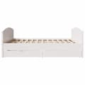 Miniatyrbilde 8 av 11: vidaXL Sengeramme uten madrass hvit 160x200 cm heltre furu