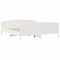 Miniatyrbilde 9 av 11: vidaXL Sengeramme uten madrass hvit 160x200 cm heltre furu