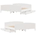 Miniatyrbilde 10 av 11: vidaXL Sengeramme uten madrass hvit 160x200 cm heltre furu