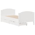 Miniatyrbilde 4 av 11: vidaXL Sengeramme uten madrass hvit 100x200 cm heltre furu