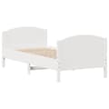 Miniatyrbilde 9 av 11: vidaXL Sengeramme uten madrass hvit 100x200 cm heltre furu