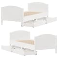 Miniatyrbilde 10 av 11: vidaXL Sengeramme uten madrass hvit 100x200 cm heltre furu