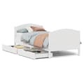 Miniatyrbilde 1 av 11: vidaXL Sengeramme uten madrass hvit 100x200 cm heltre furu