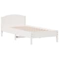 Miniatyrbilde 6 av 11: vidaXL Sengeramme uten madrass hvit 100x200 cm heltre furu